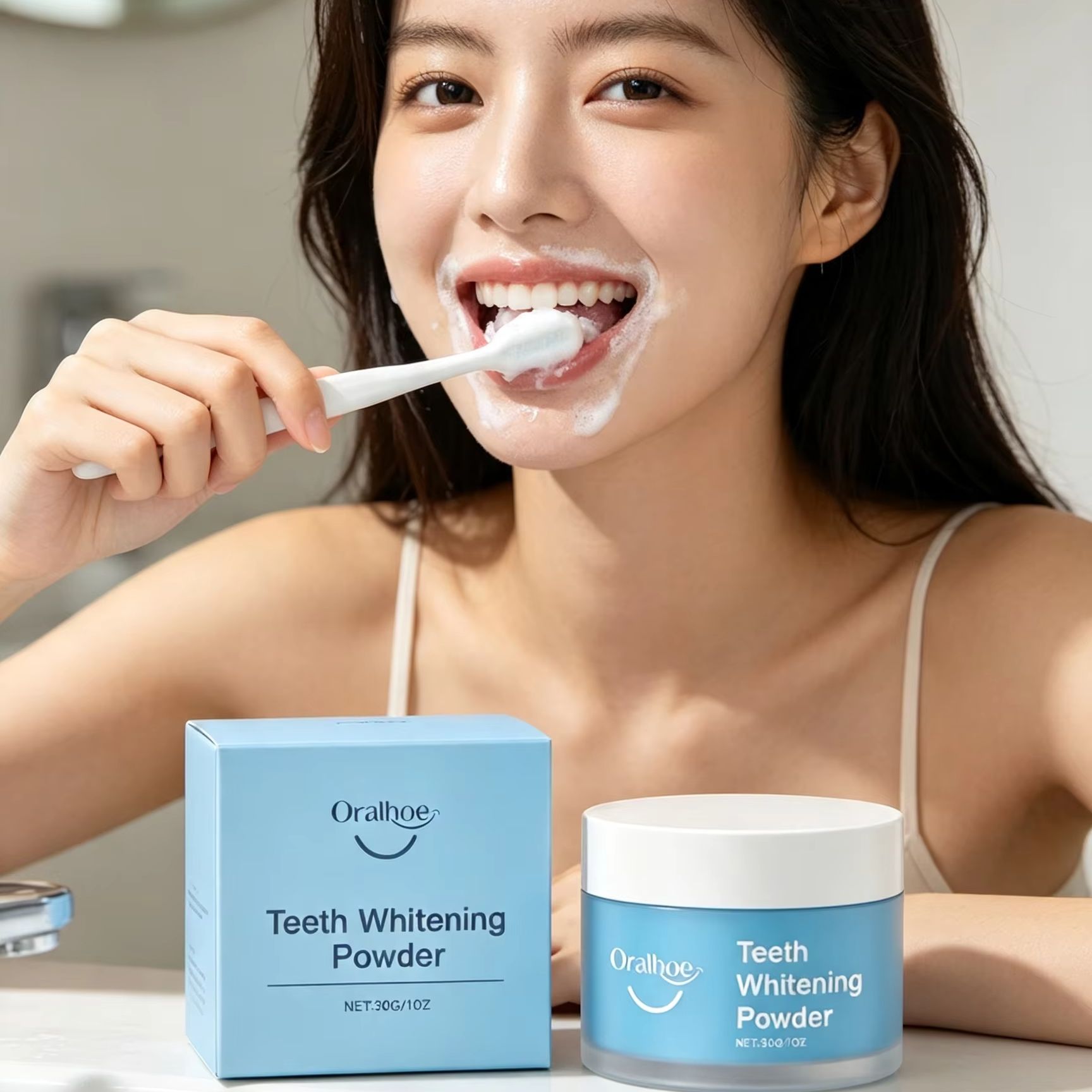 Teeth Whitening China - Poudre dentaire Oralhoe pour le brossage