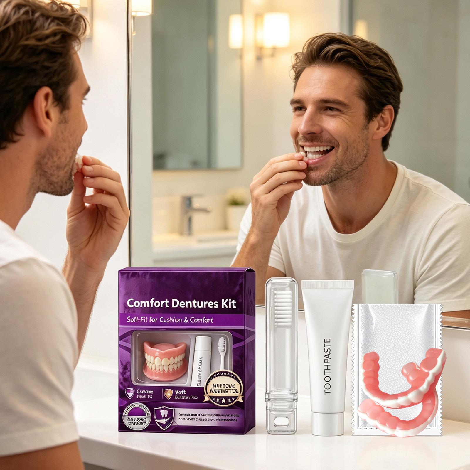 Teeth Whitening For Braces - Dentiers naturels complets, supérieurs et inférieurs,